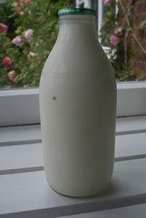 Organic milk delivered by the milkman