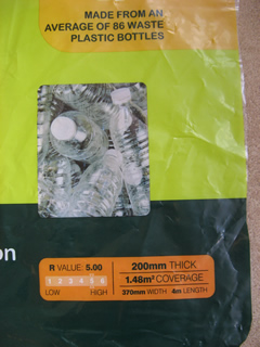 B&Q Recycled Plastic Bottle insulation roll