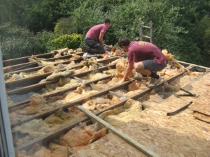 All old insulation was laid on top of Warmcell